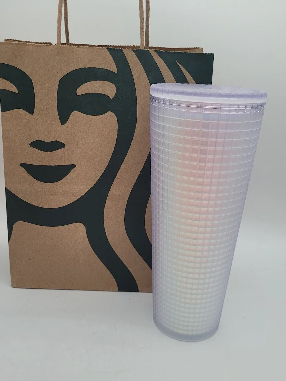 Starbucks Iridescent Unicorn Grid Frosted Tumbler Cup  Venti 24oz